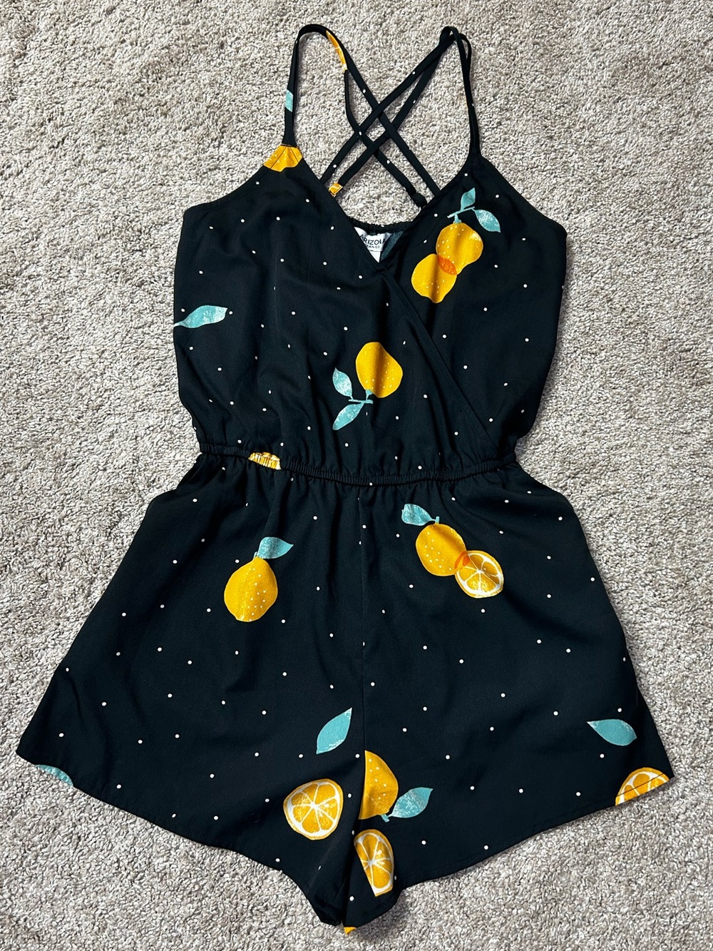Black Strappy Romper